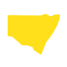 Yellow Shape of New South Wales