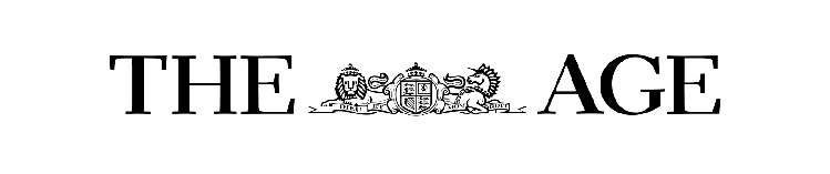 Black logo of the The Age