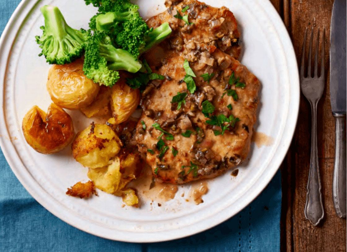 Pork Limone with Smashed Chat Potatoes - Pepper Leaf Meal Kits