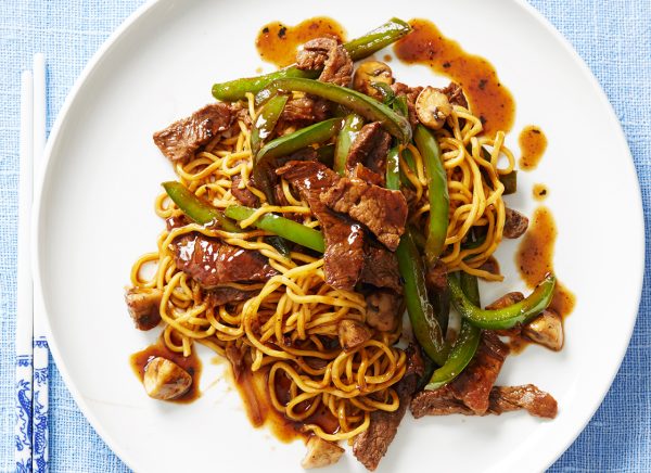 Beef Noodle Stir-Fry With Mushrooms